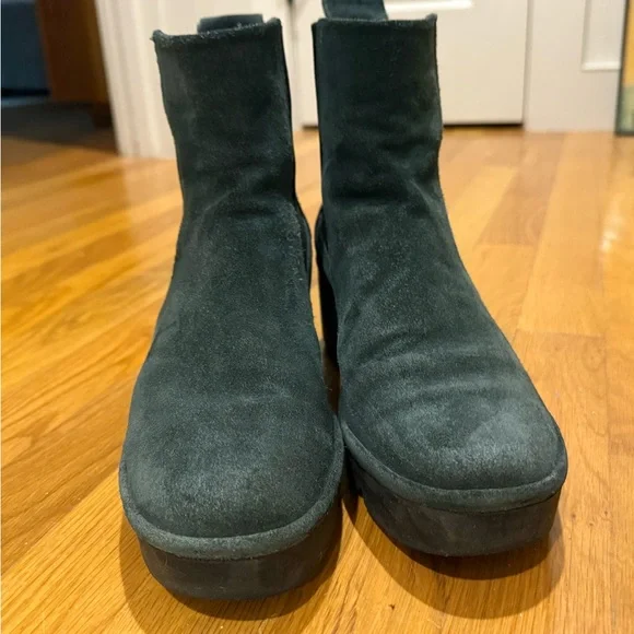 Fly London Green Suede Ankle Boots, Sz 9.5 - Picture 2 of 5